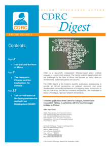 The Gulf and the Horn  of Africa, The changes in  Ethiopia and the  implications for  Somalia