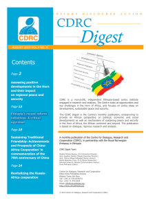 Assessing positive  developments in the Horn  and their impact  on regional peace and  security, Ethiopia’s recent reform  initiatives: A critical  appraisal