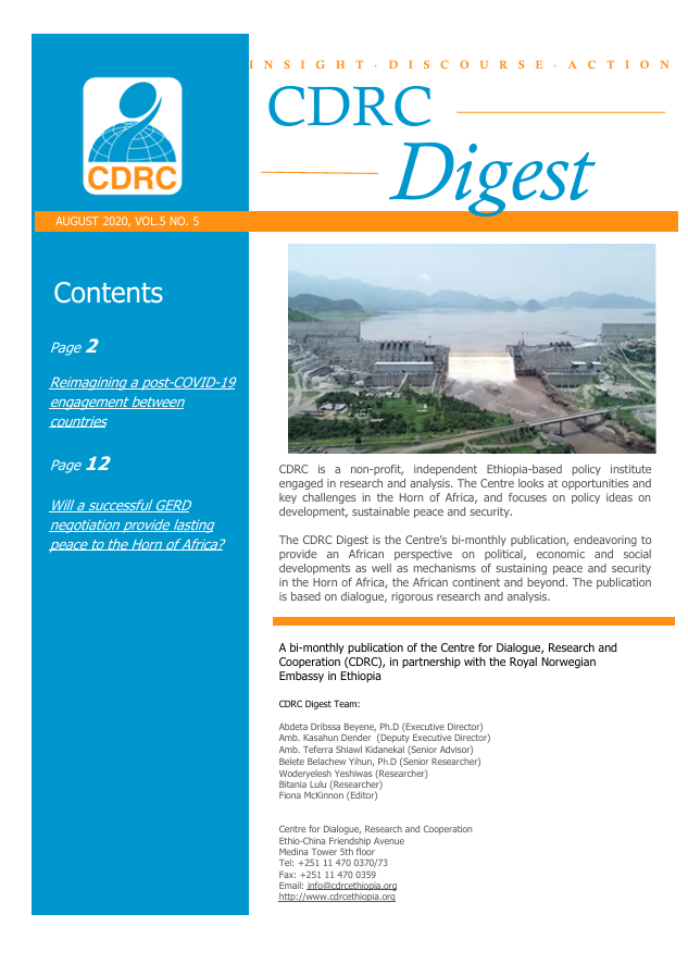 Reimagining a post-COVID-19  engagement between  countries, Will a successful GERD  negotiation provide lasting  peace to the Horn of Africa?